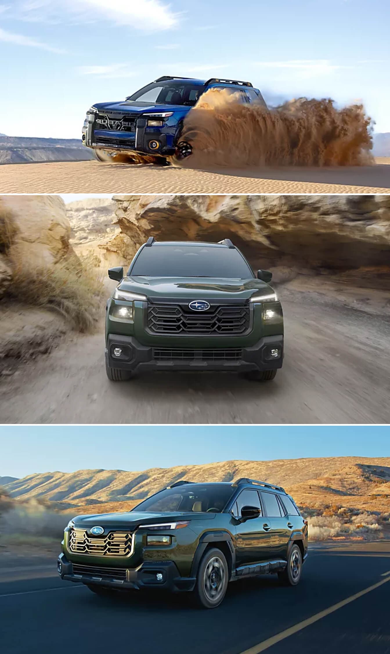 Subaru Outback on road and off-roading