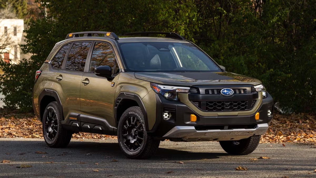 2026 Subaru Forester exterior in blue at Tom Wood Subaru Indianapolis