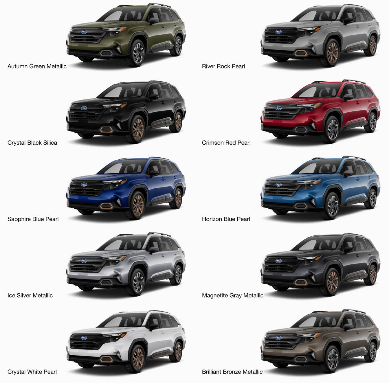 Subaru Forester Colors