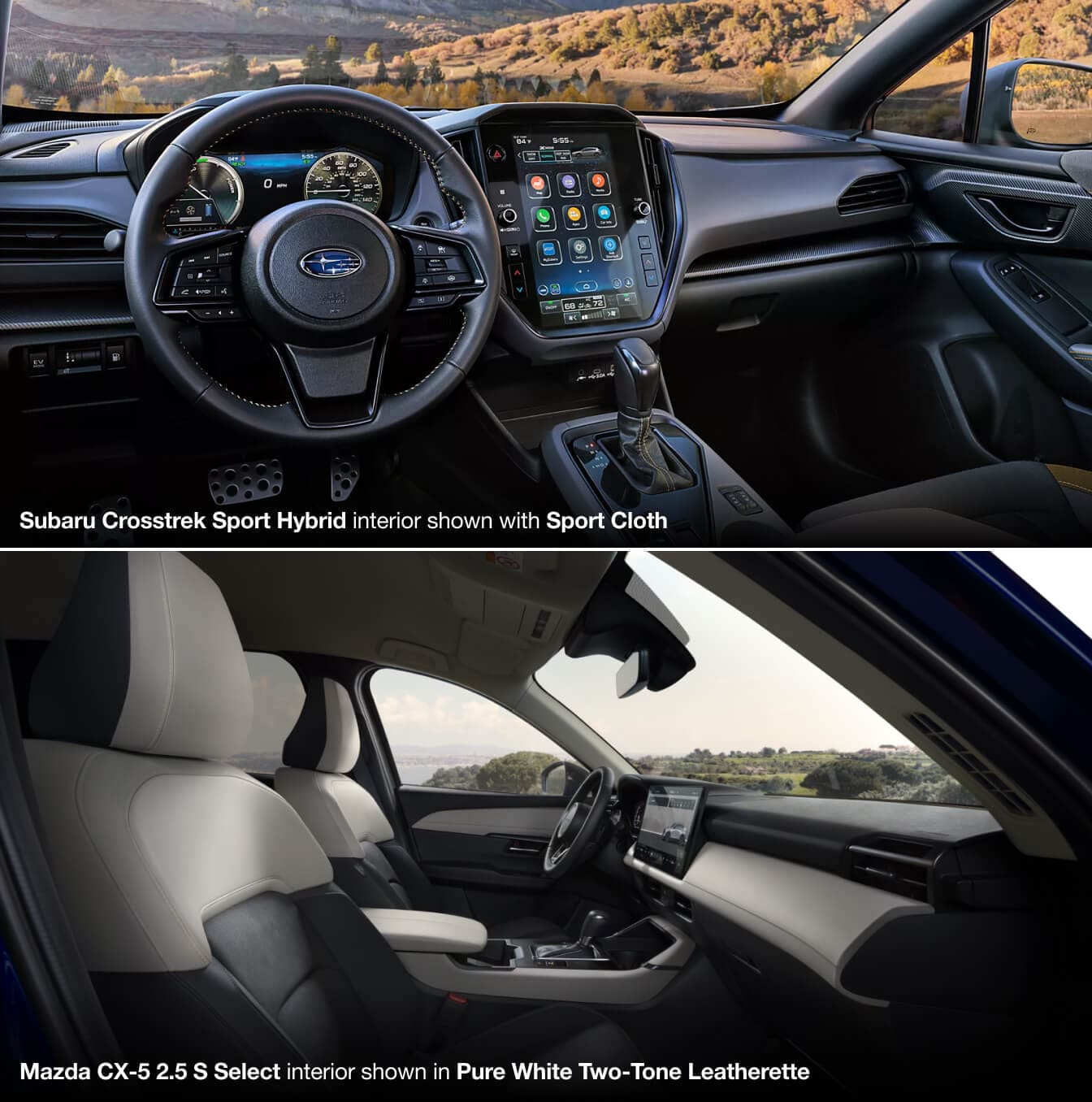 Subaru Crosstrek Interior vs. Mazda CX-5 Interior