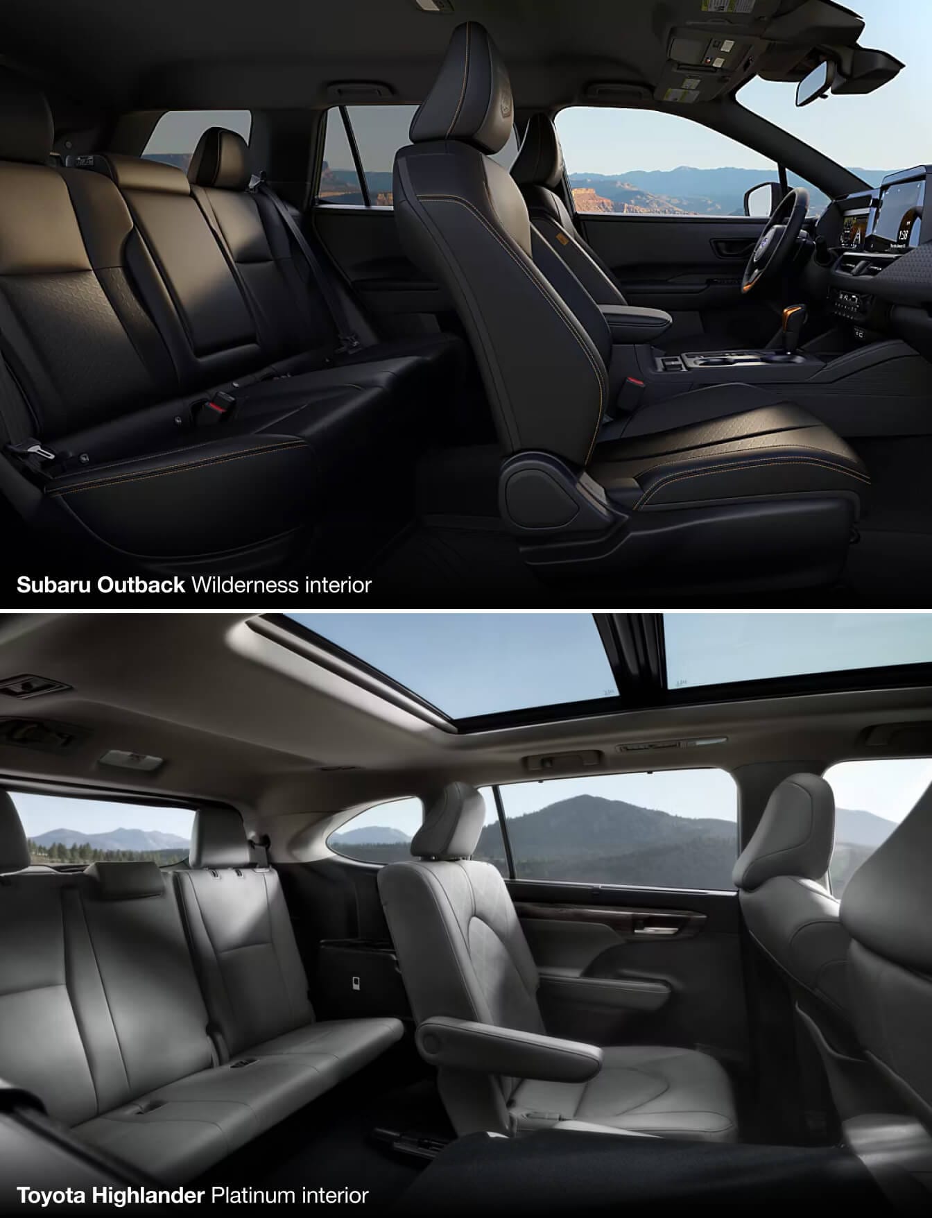 Toyota Highlander vs. Subaru Outback Trims