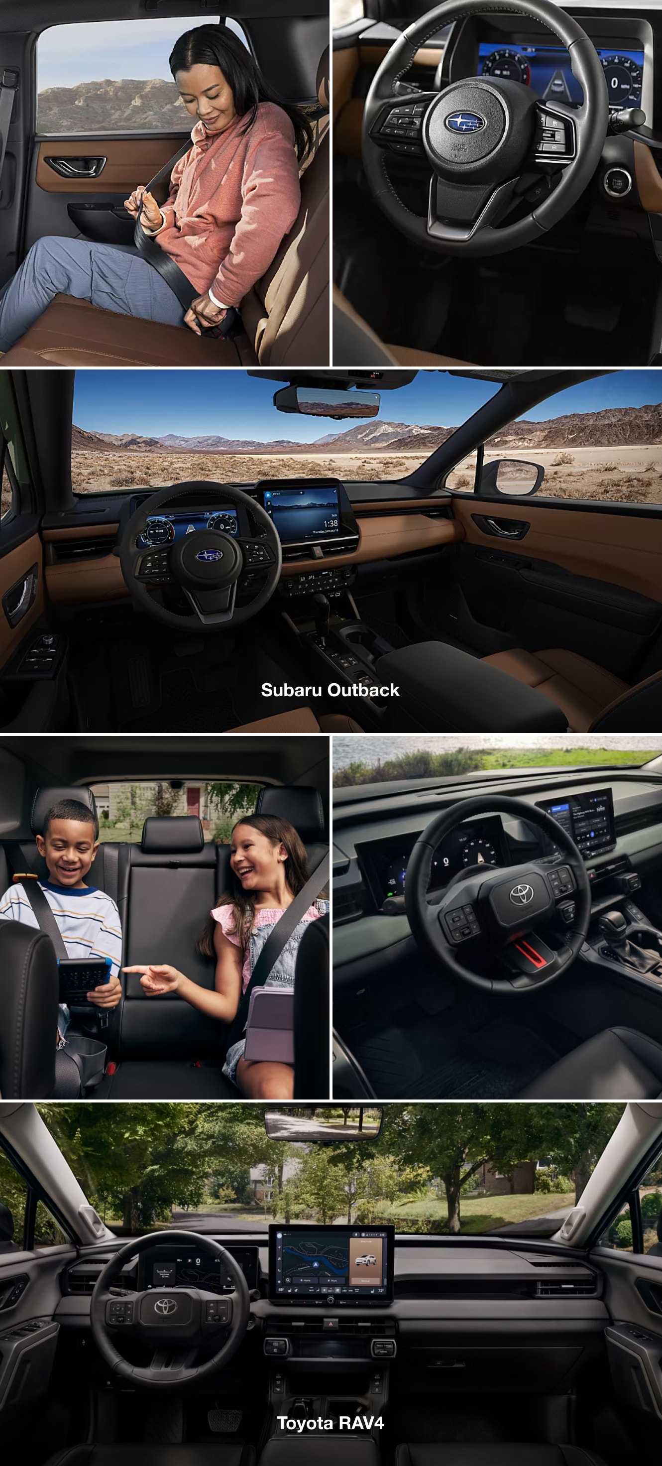 Subaru Outback vs. Toyota RAV4: Interior and Dimensions