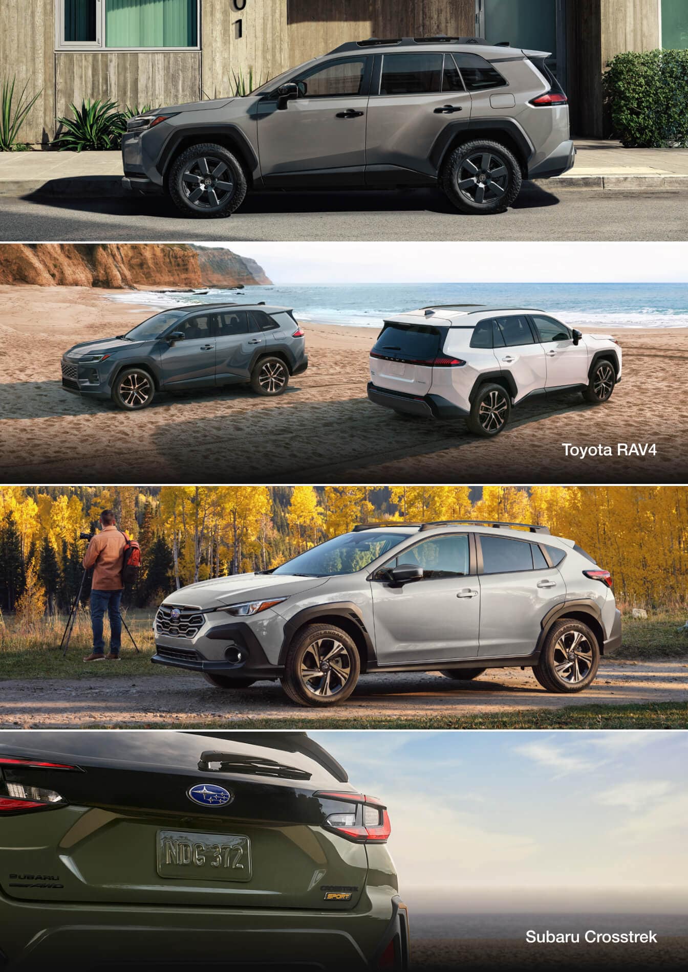 Toyota RAV4 vs. Subaru Crosstrek Trims