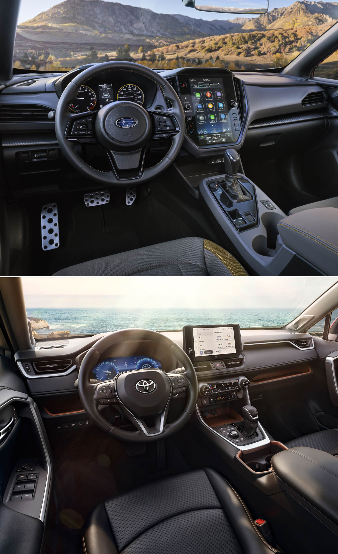 Subaru Crosstrek vs. Toyota RAV4 Interior Features