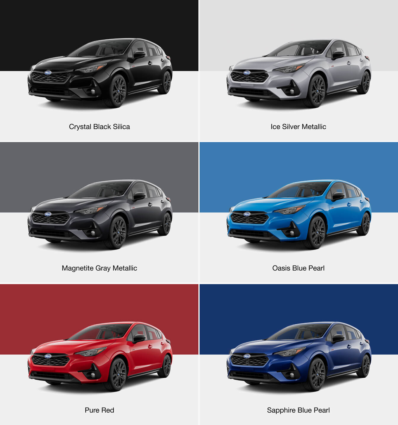 Subaru Impreza Colors