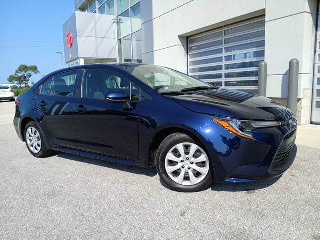 Used 2023 Toyota Corolla LE with VIN JTDB4MEE9PJ001225 for sale in Whitestown, IN