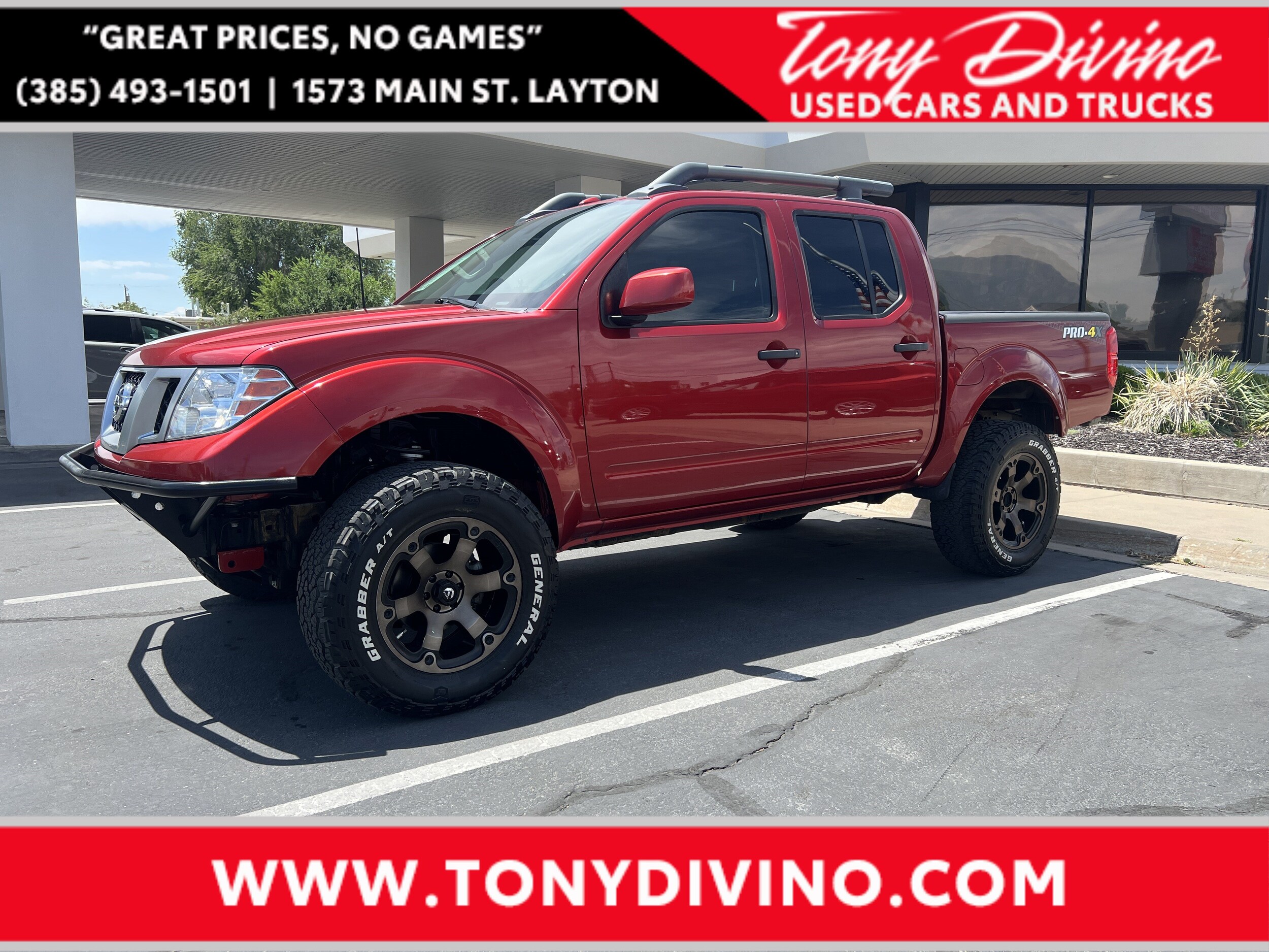 Lava Red 2018 Nissan Frontier Pickup Truck Four-Wheel Drive Automatic