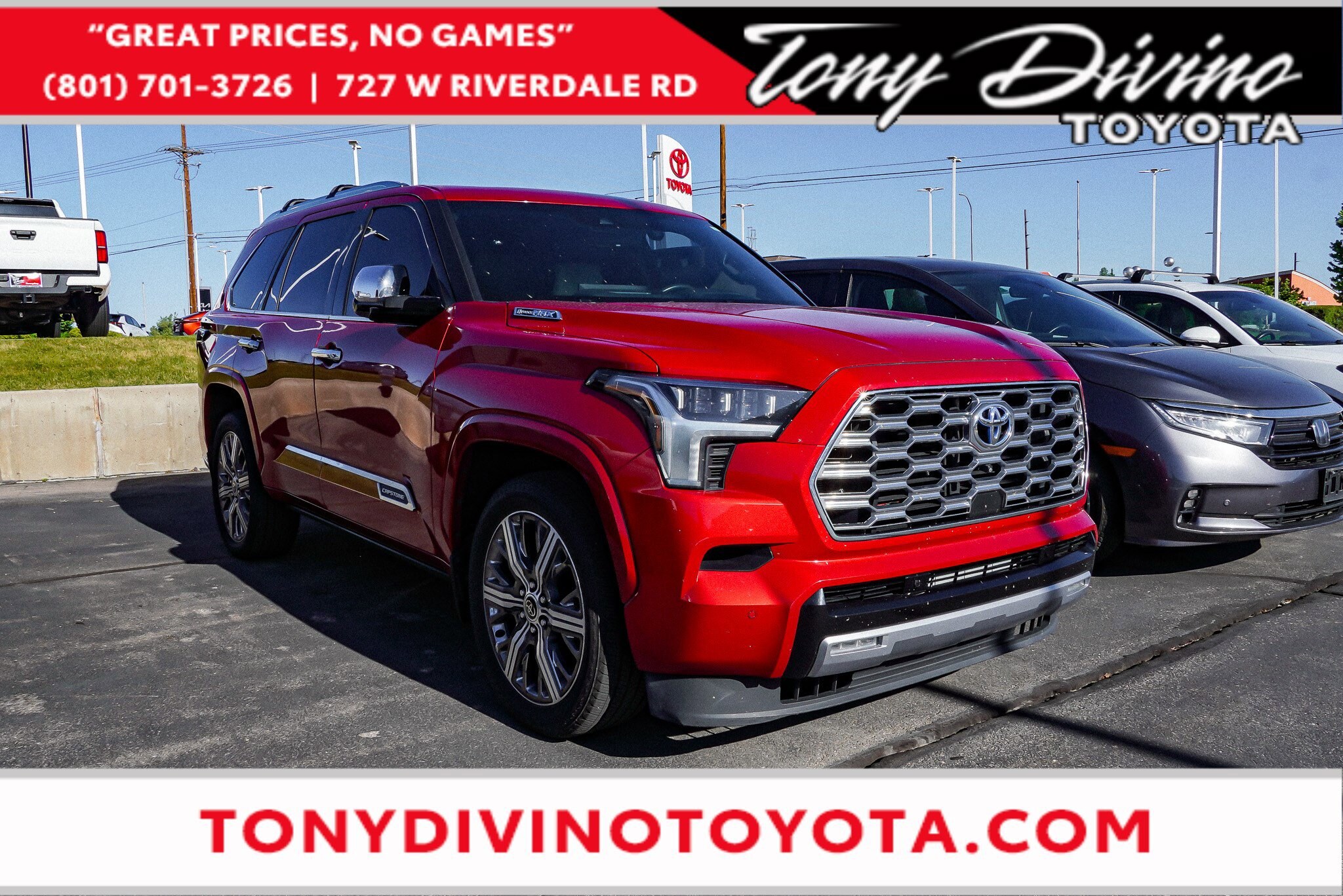 Red 2023 Toyota Sequoia Capstone 4WD SUV / Crossover Four-Wheel Drive Automatic