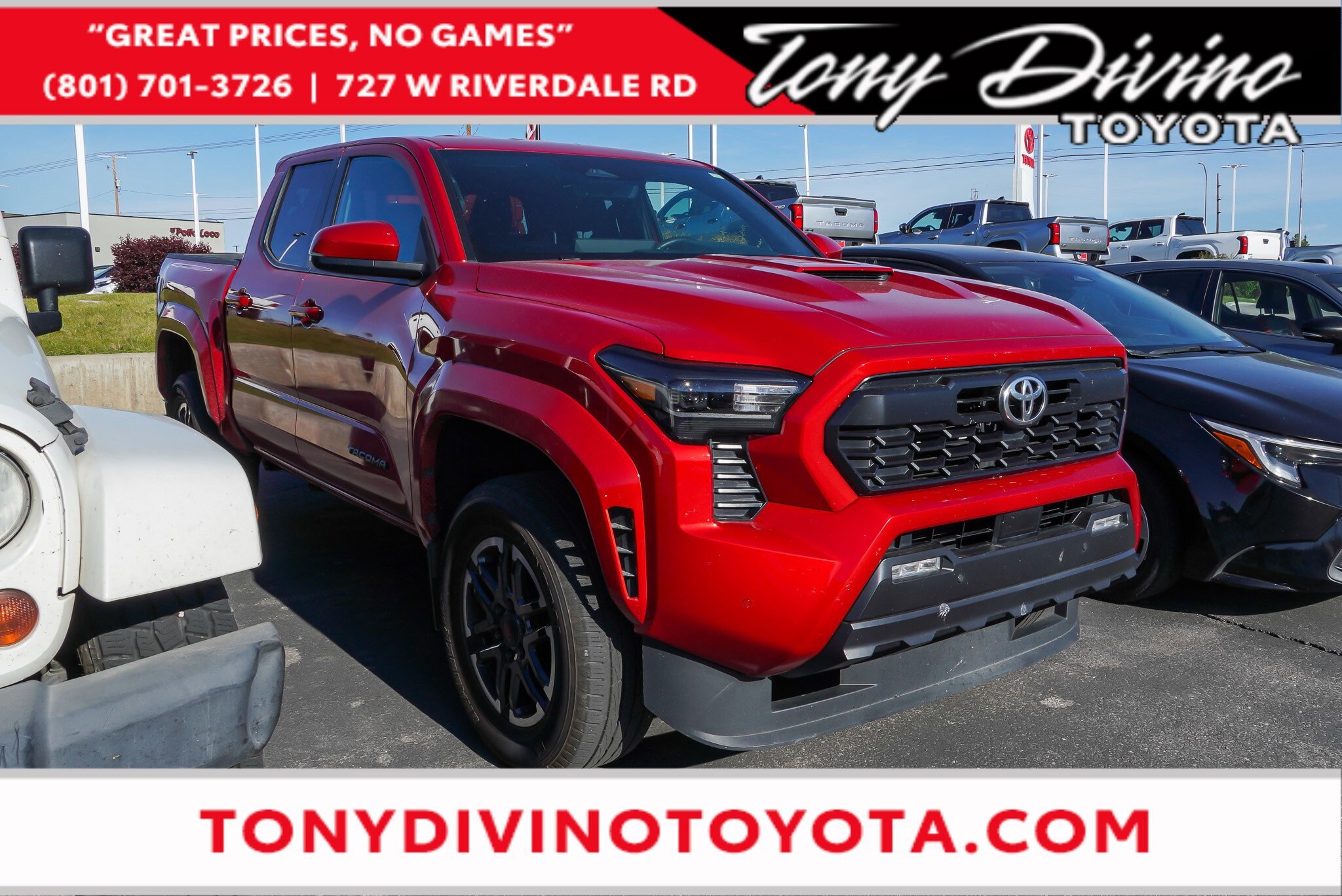 Supersonic Red 2024 Toyota Tacoma TRD Sport Double Cab 4WD Pickup Truck Four-Wheel Drive