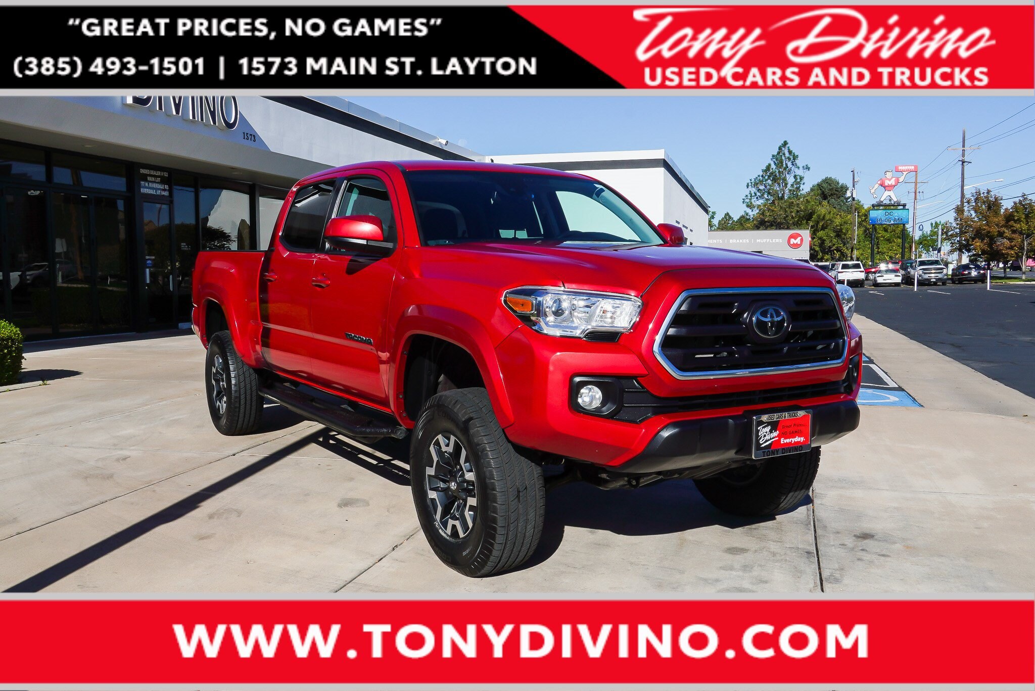 Barcelona Red Metallic 2019 Toyota Tacoma Pickup Truck Four-Wheel Drive Automatic