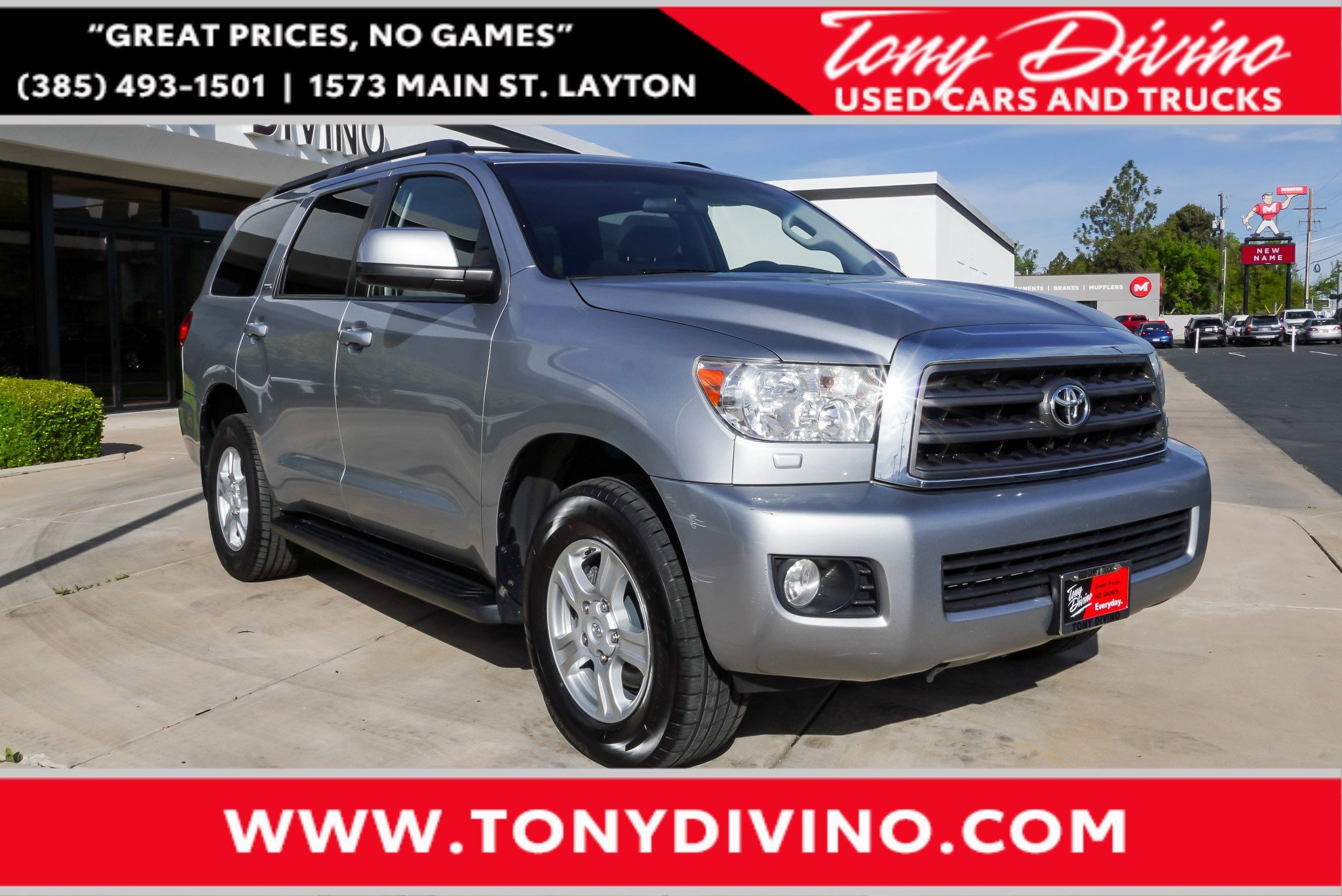 Silver Sky Metallic 2014 Toyota Sequoia SR5 4WD SUV / Crossover Four-Wheel Drive Automatic