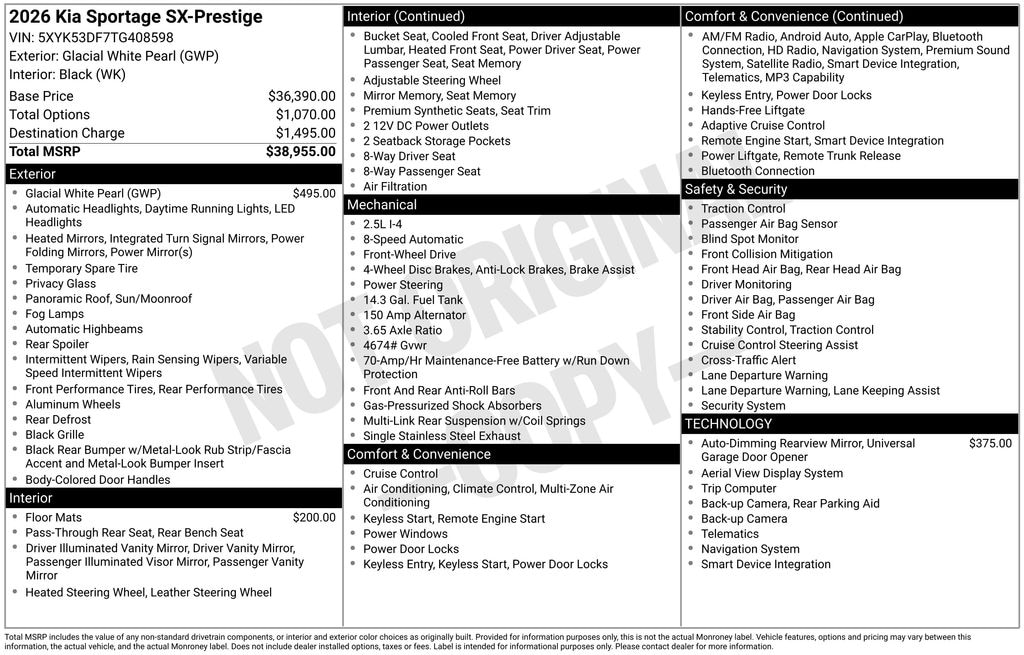 New 2026 Kia Sportage SX-Prestige SUV