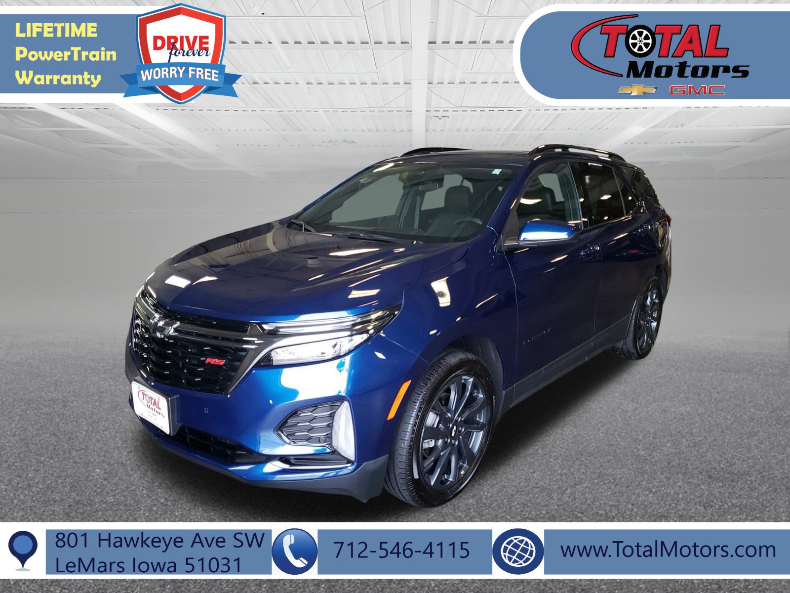 Used 2023 Chevrolet Equinox RS with VIN 3GNAXWEG6PS125748 for sale in Le Mars, IA