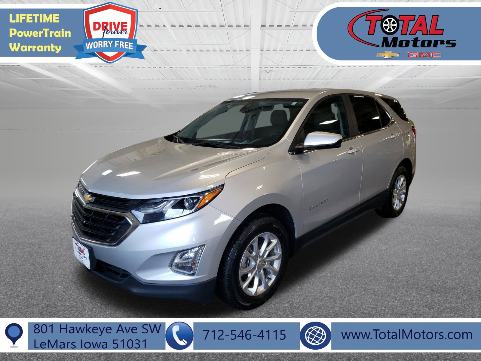 Certified 2021 Chevrolet Equinox LT with VIN 2GNAXUEV3M6100884 for sale in Le Mars, IA