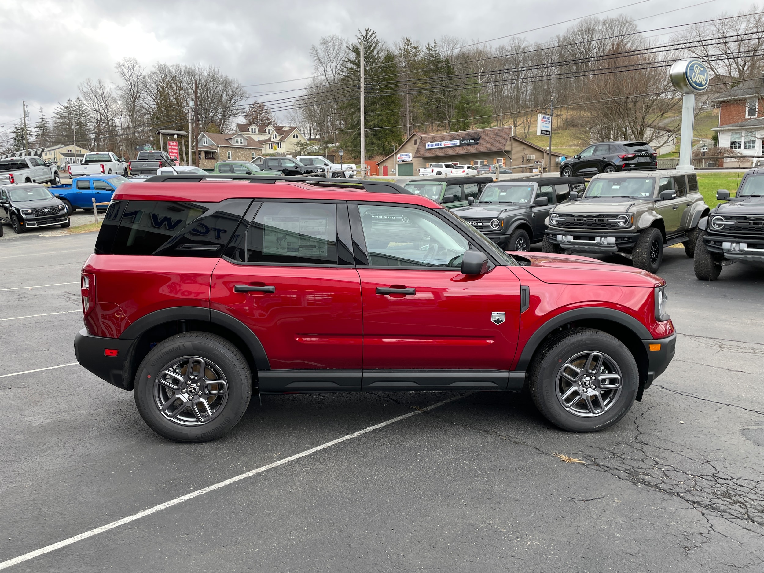 2025 Ford Bronco Sport Big Bend Ruby Red Metallic Tinted Clearcoat at Town & Country Ford
