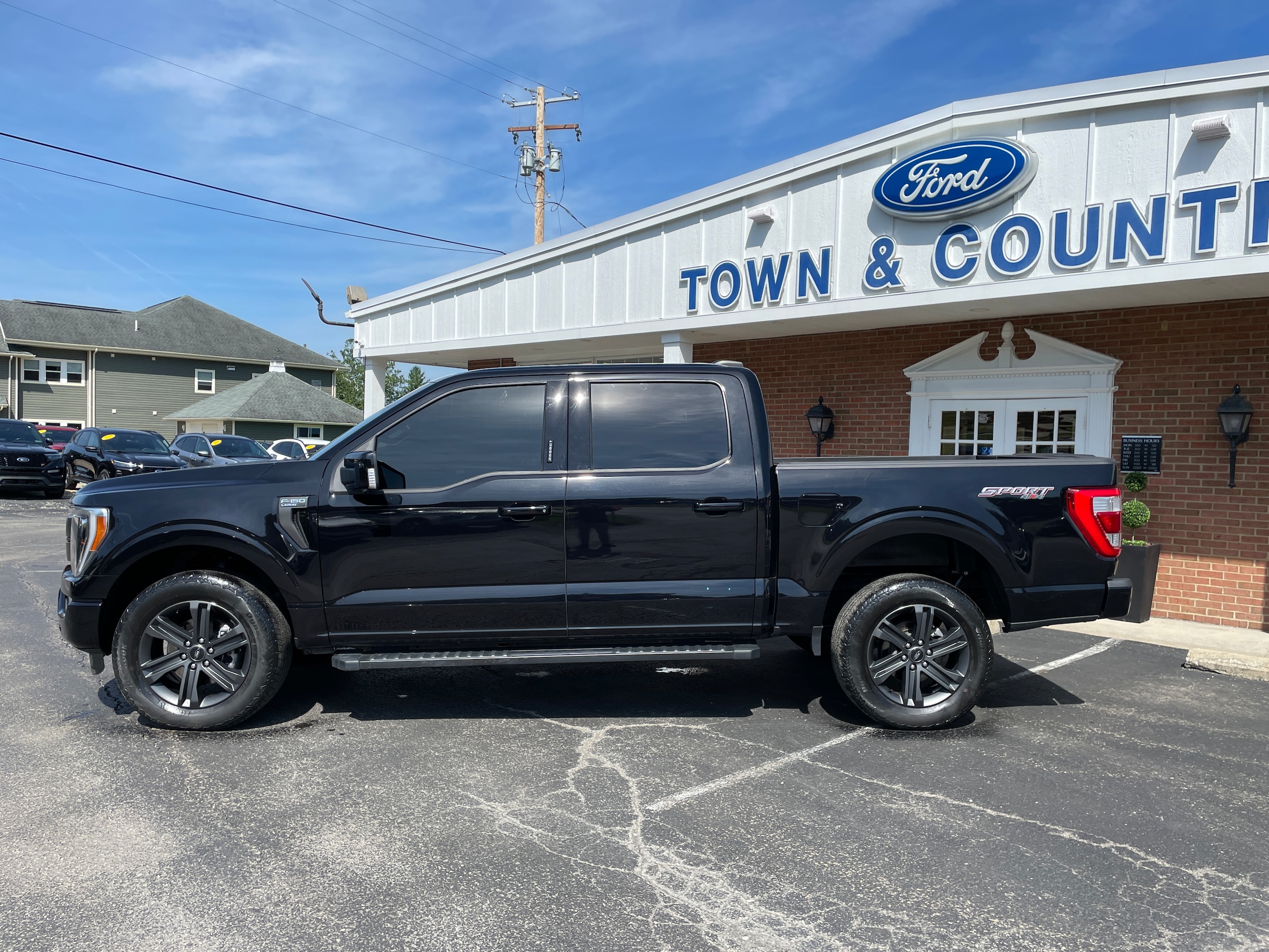 2023 Ford F-150 Lariat Agate Black Metallic at Town & Country Ford