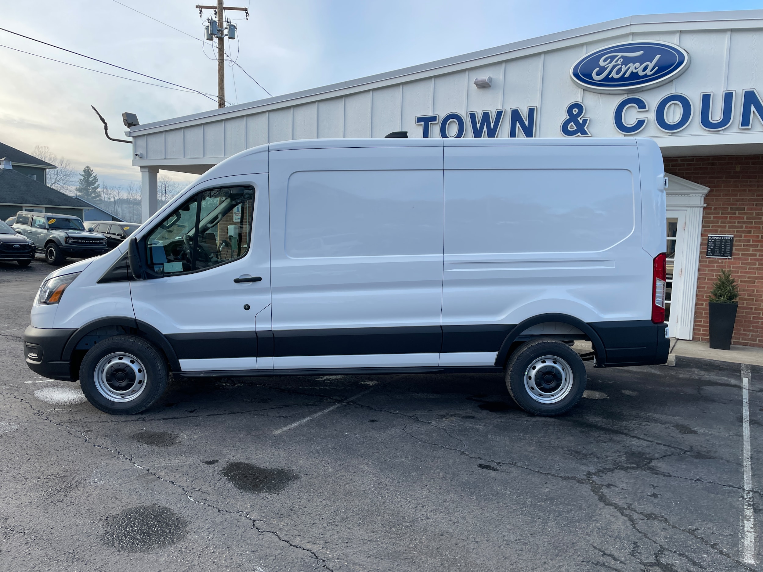 2026 Ford Transit Cargo Van 250 Medium Roof Oxford White at Washington Ford