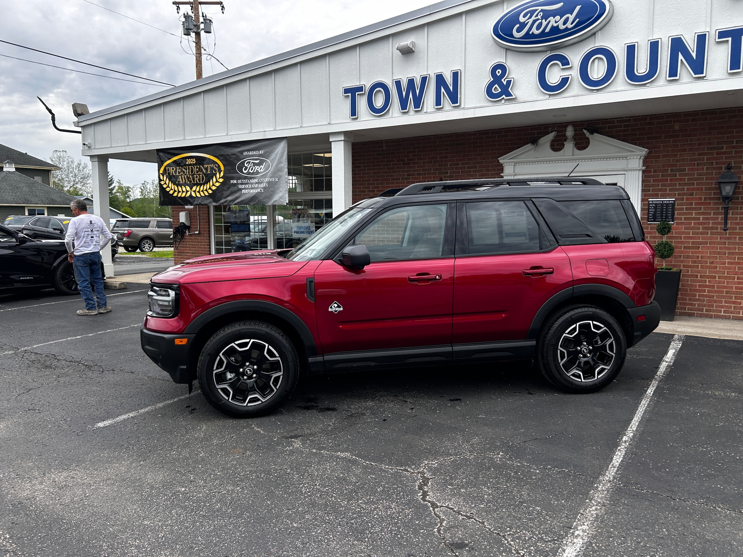 2025 Ford Bronco Sport Outer Banks Ruby Red Metallic Tinted Clearcoat at Town & Country Ford
