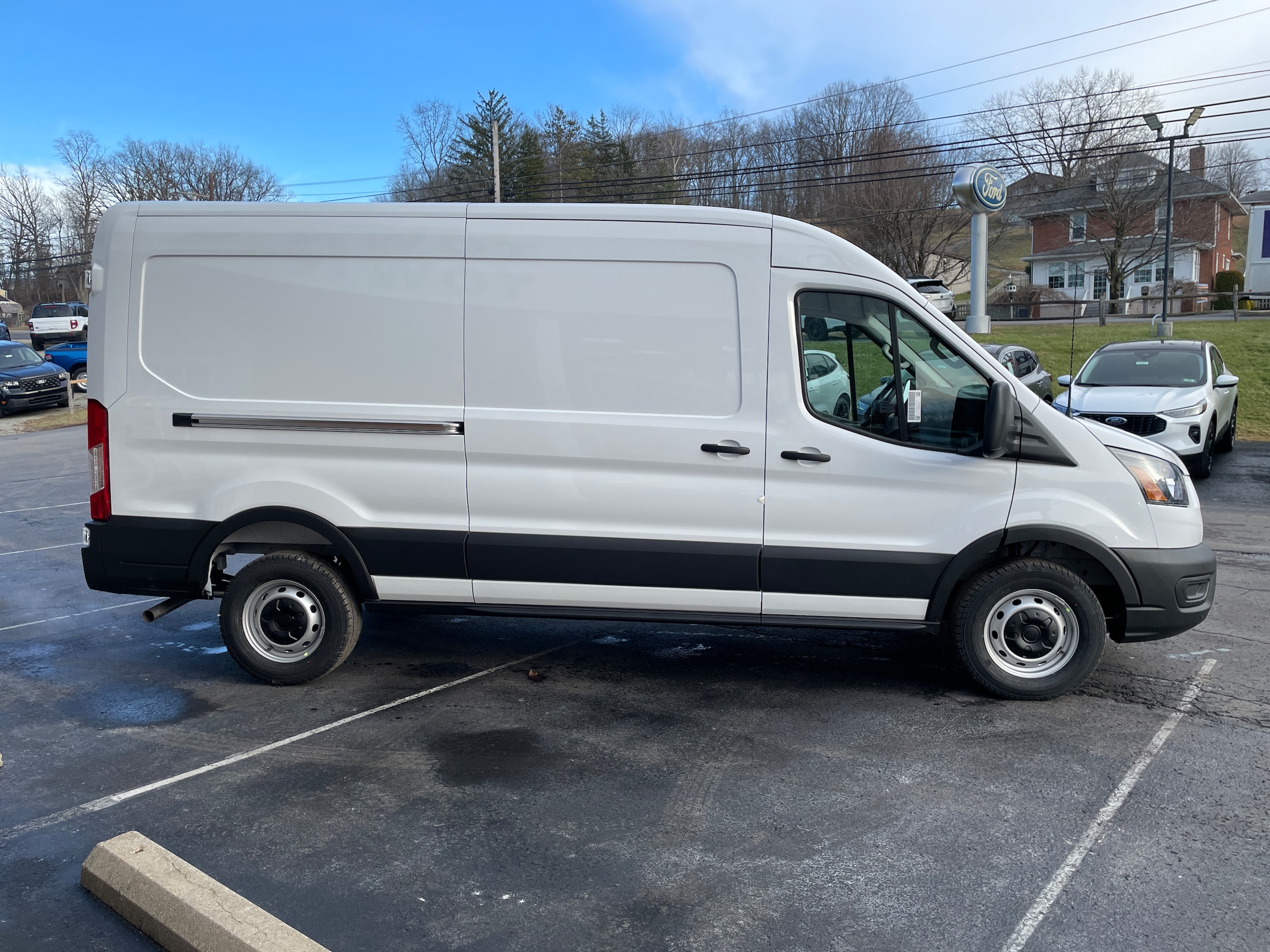 2026 Ford Transit Cargo Van 250 Medium Roof Oxford White at Washington Ford