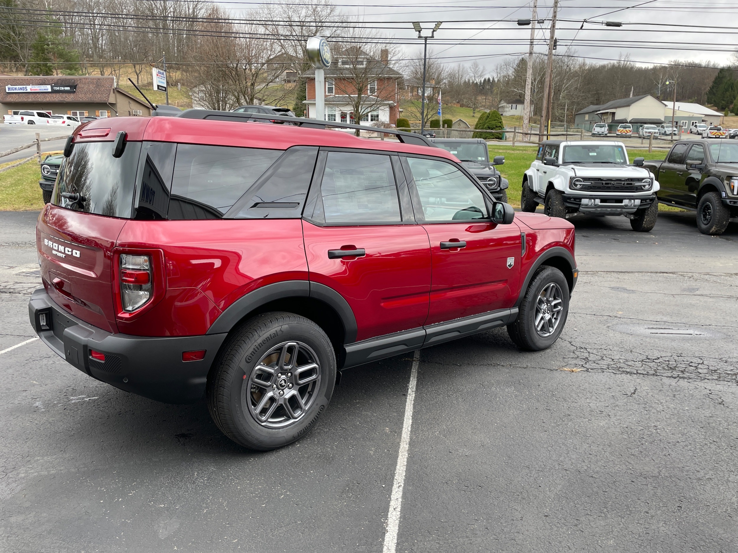 2025 Ford Bronco Sport Big Bend Ruby Red Metallic Tinted Clearcoat at Town & Country Ford