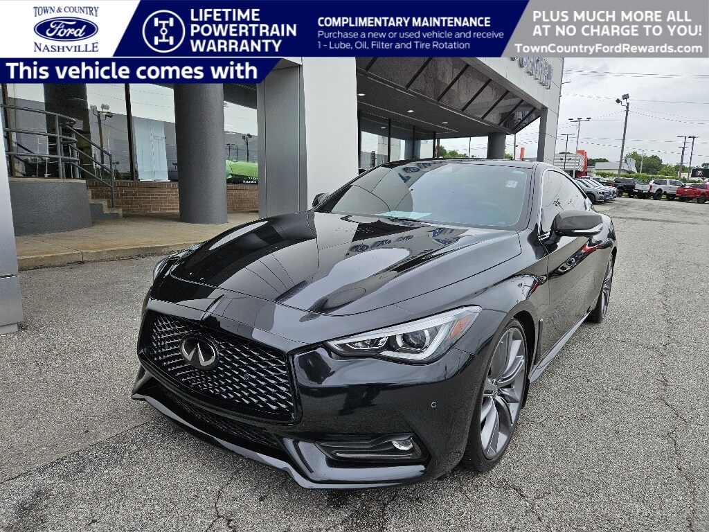 Used 2021 INFINITI Q60 Coupe RED SPORT with VIN JN1FV7LK6MM530234 for sale in Madison, TN