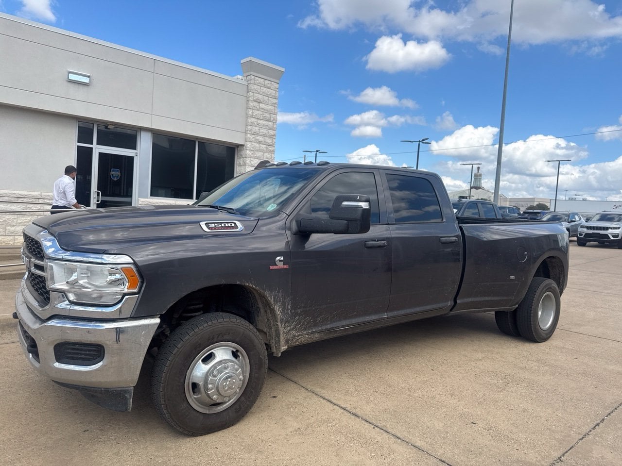 Gray (Granite Crystal Metallic Clearcoat) 2024 RAM 3500 Pickup Truck Four-Wheel Drive 6-Speed Automatic