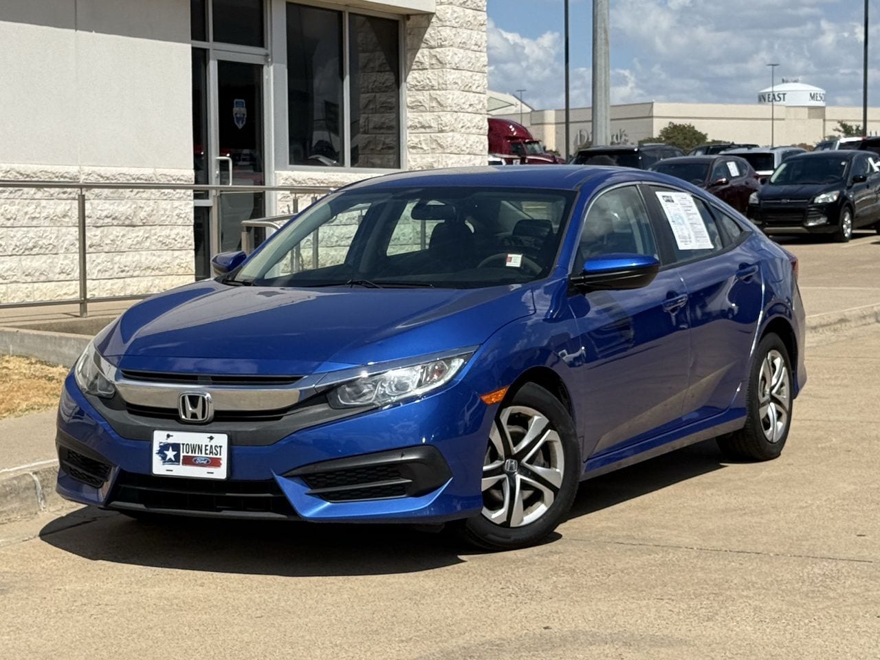 Aegean Blue Metallic 2018 Honda Civic Sedan Front-Wheel Drive Continuously Variable Transmission