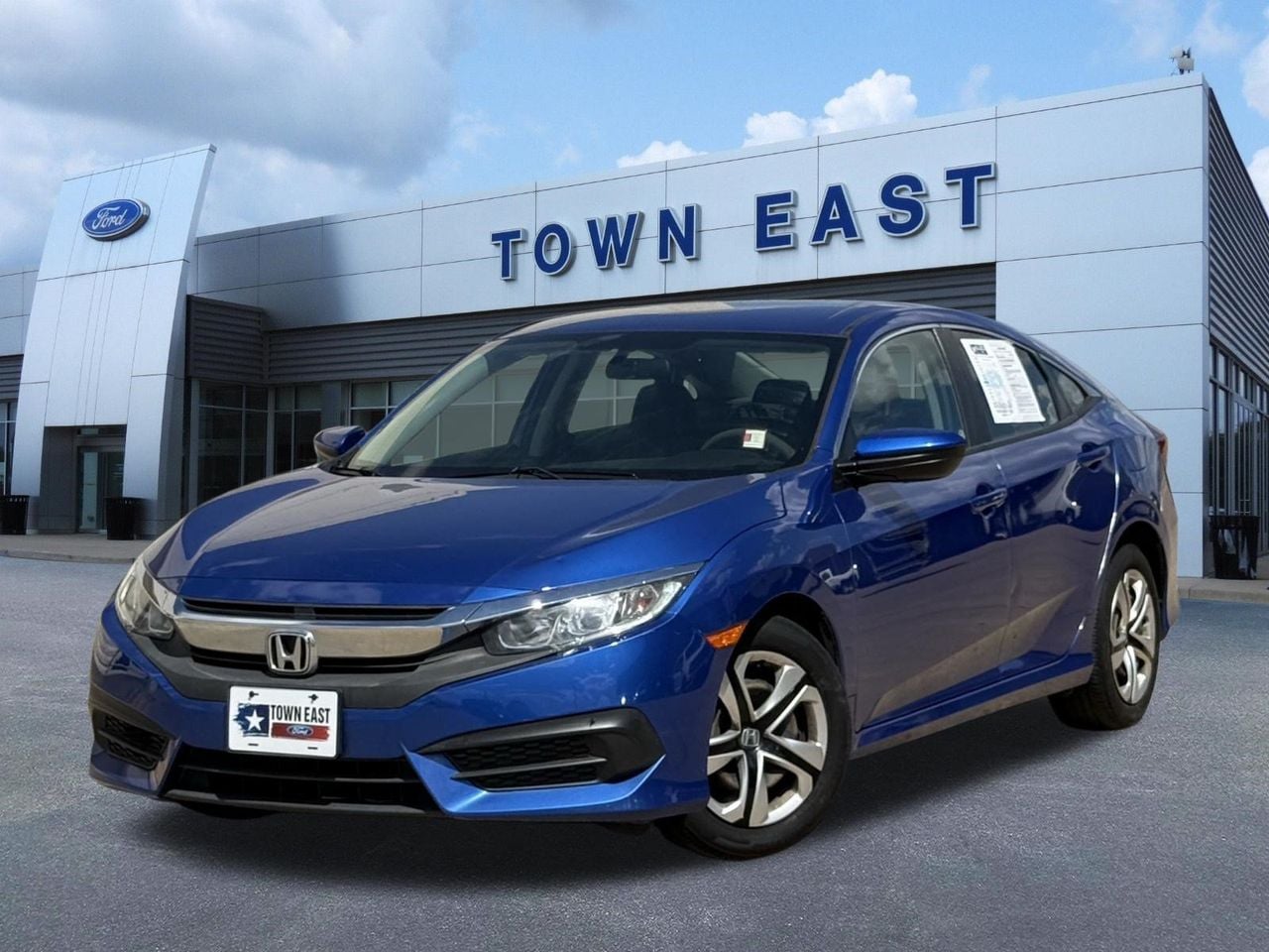 Aegean Blue Metallic 2018 Honda Civic Sedan Front-Wheel Drive Continuously Variable Transmission