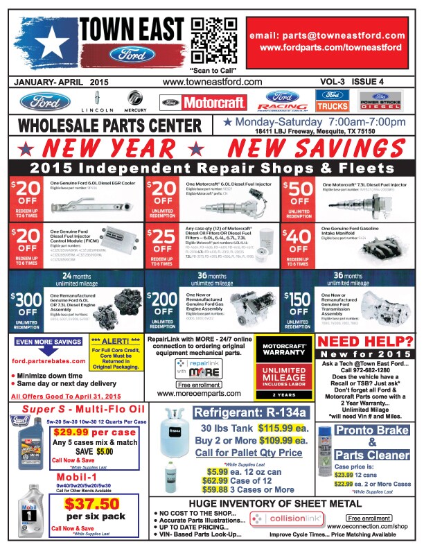 oem ford parts, racing motorcraft power stroke diesel parts with specials on gasoline intake manifold, fuel injector control module, 6.0l injector, remanufactured or 7.3l engine assembly, new transmission assembly and more at town east wholesale.