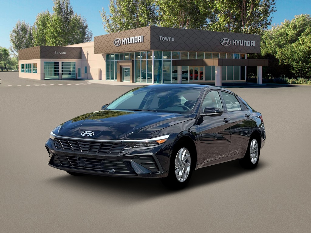 New 2026 Hyundai Elantra Hybrid Blue Sedan
