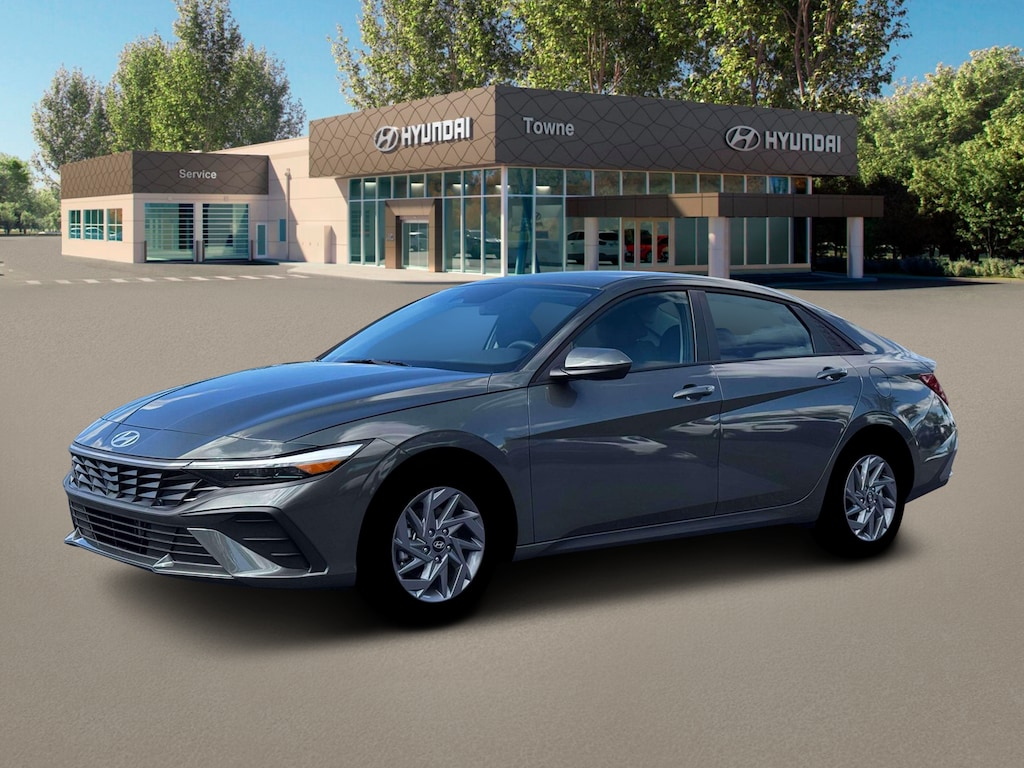 New 2026 Hyundai Elantra Hybrid Blue Sedan