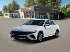 2026 Hyundai Elantra Hybrid Blue Sedan Serenity White