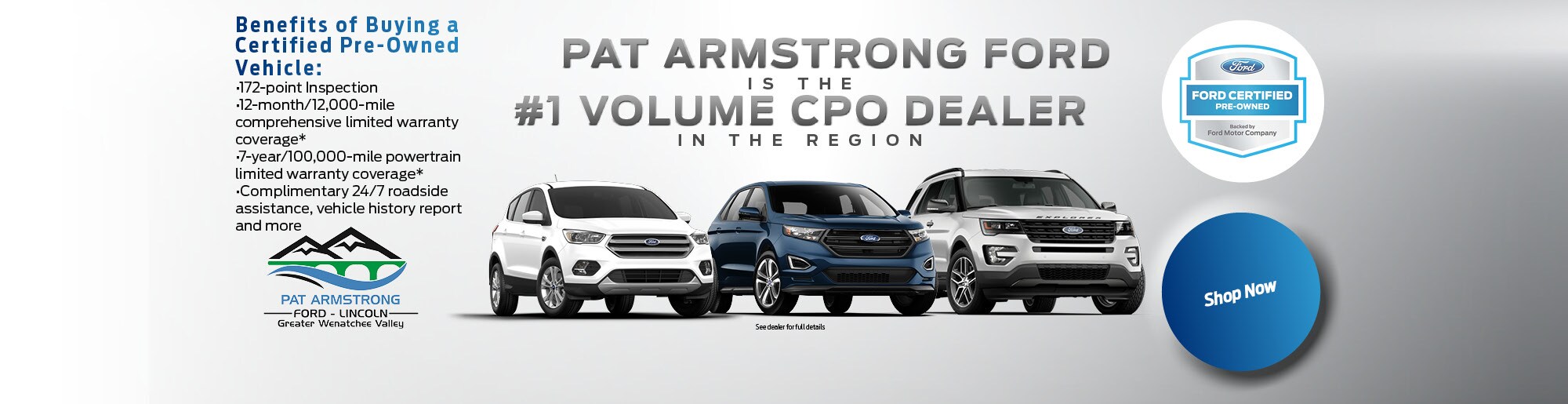 Pat Armstrong Ford Lincoln Ford Dealership in East Wenatchee WA