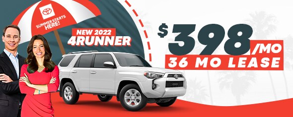 New 2022 4Runner $398/mo for 36mo lease