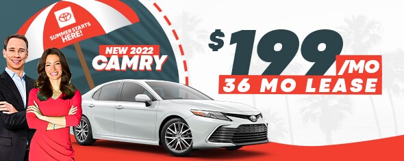 New 2022 Camry $199/mo for 36mo lease