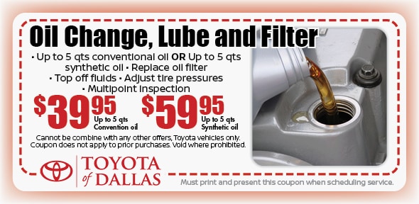 Oil Change Special | Toyota of Dallas