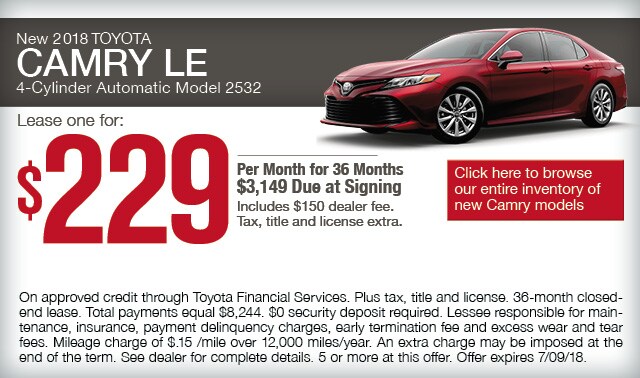 Lease Car Specials | Toyota of Dallas | Garland & Irving, TX