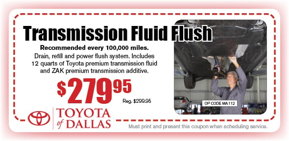 Transmission Fluid Flush Coupon, Dallas, TX. If no image displays, this offer has ended.