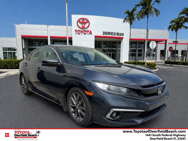 Crystal Black Pearl 2020 Honda Civic Sedan Front-Wheel Drive Continuously Variable Transmission