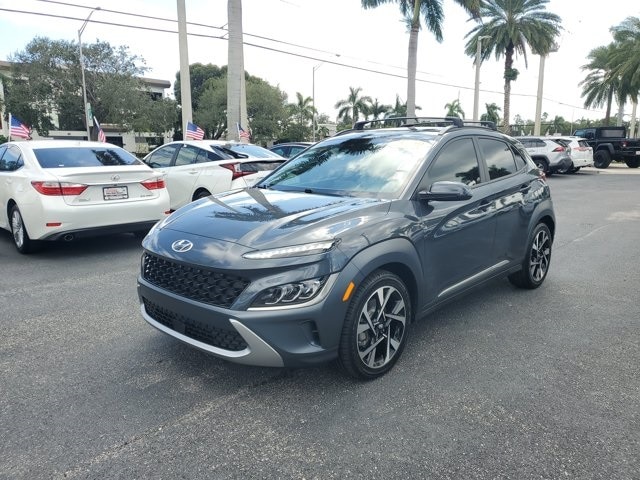 Used 2022 Hyundai Kona Limited with VIN KM8K53A30NU788553 for sale in Deerfield Beach, FL