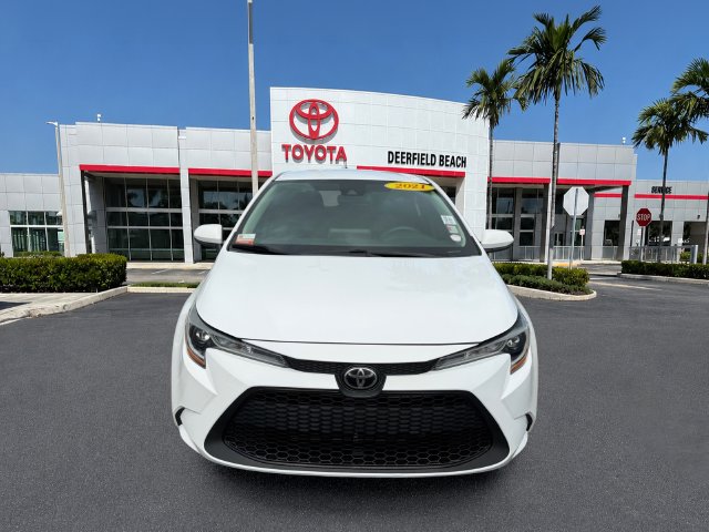 Certified 2021 Toyota Corolla LE with VIN 5YFEPMAEXMP244981 for sale in Deerfield Beach, FL