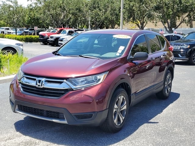 Used 2018 Honda CR-V LX with VIN 2HKRW6H31JH201840 for sale in Deerfield Beach, FL