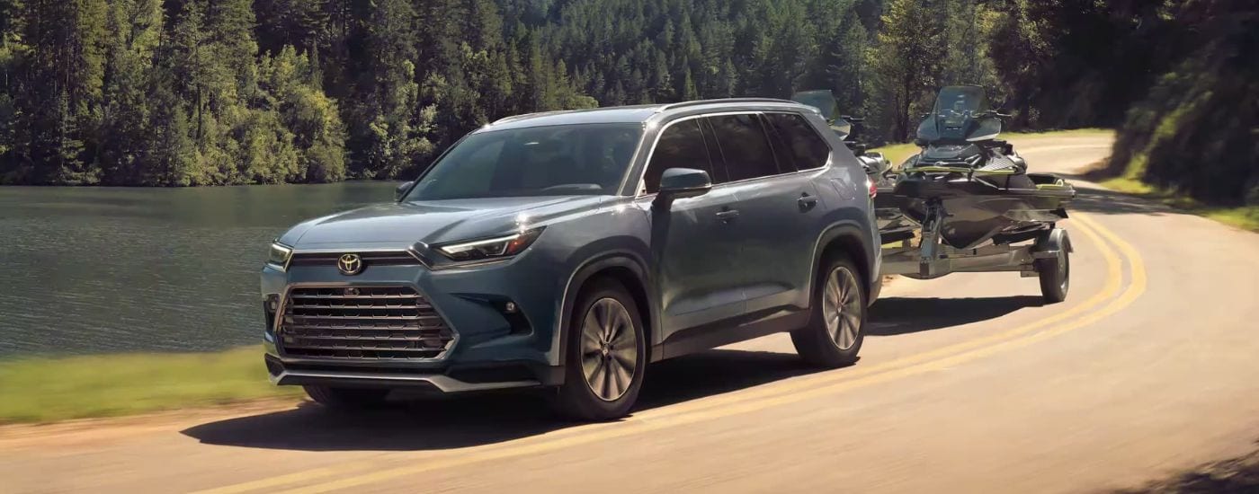 Grey 2025 Toyota Grand Highlander for sale near Madisonville towing jetskis