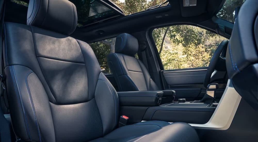 Gray seating in a 2025 Toyota Tundra.