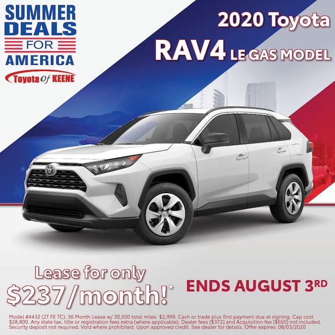 New Toyota Lease Specials and Incentives Toyota of Keene, NH