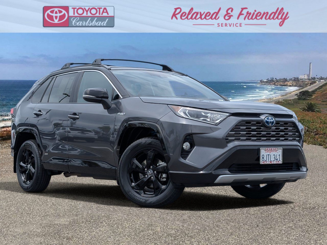 Magnetic Gray w/Black Roof 2019 Toyota RAV4 Hybrid SUV / Crossover All-Wheel Drive Continuously Variable Transmission