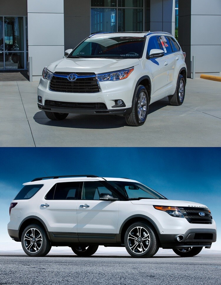 Compare ford explorer to toyota highlander #8