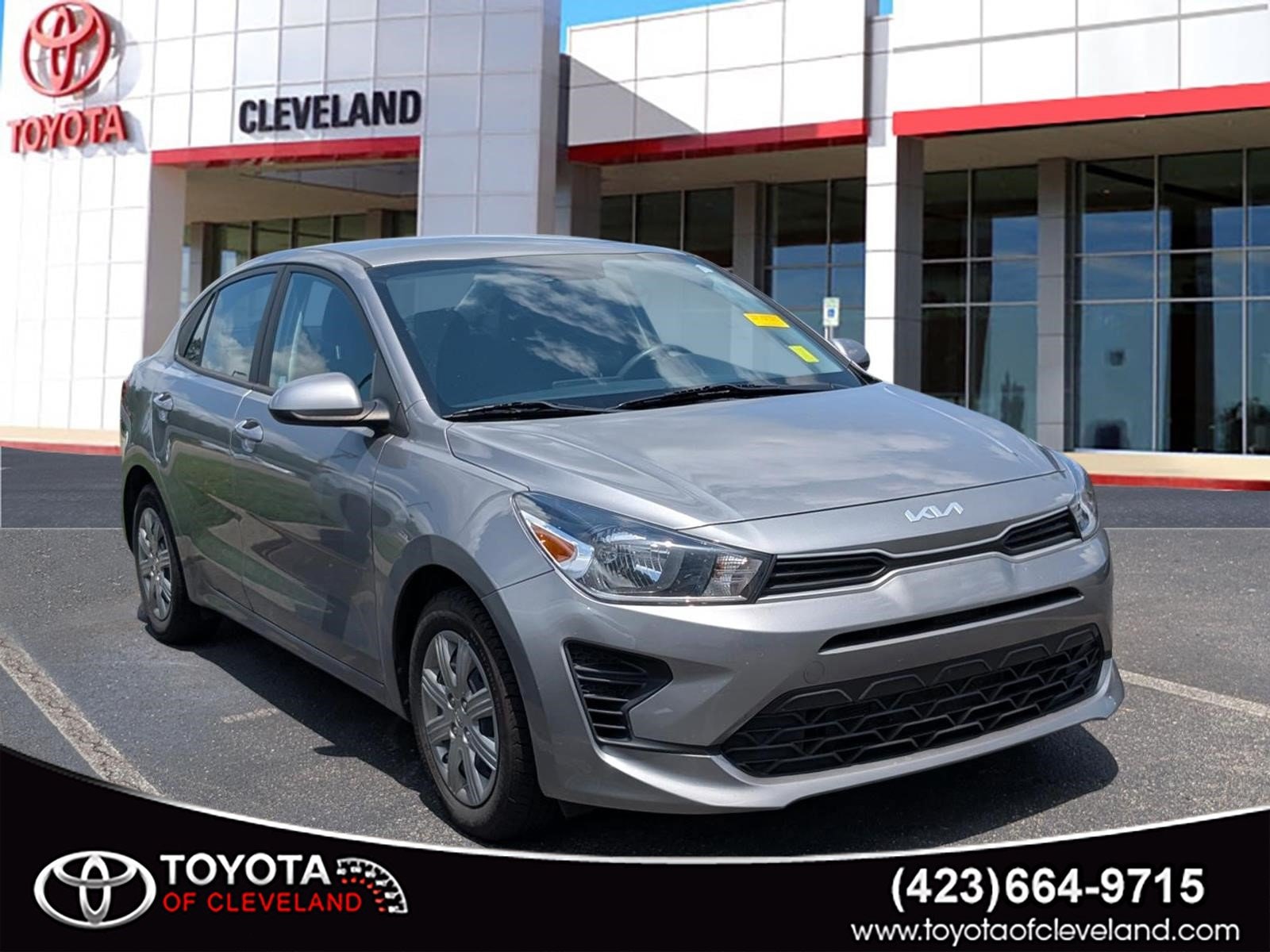 Steel Gray 2023 Kia Rio Sedan Front-Wheel Drive Continuously Variable Transmission
