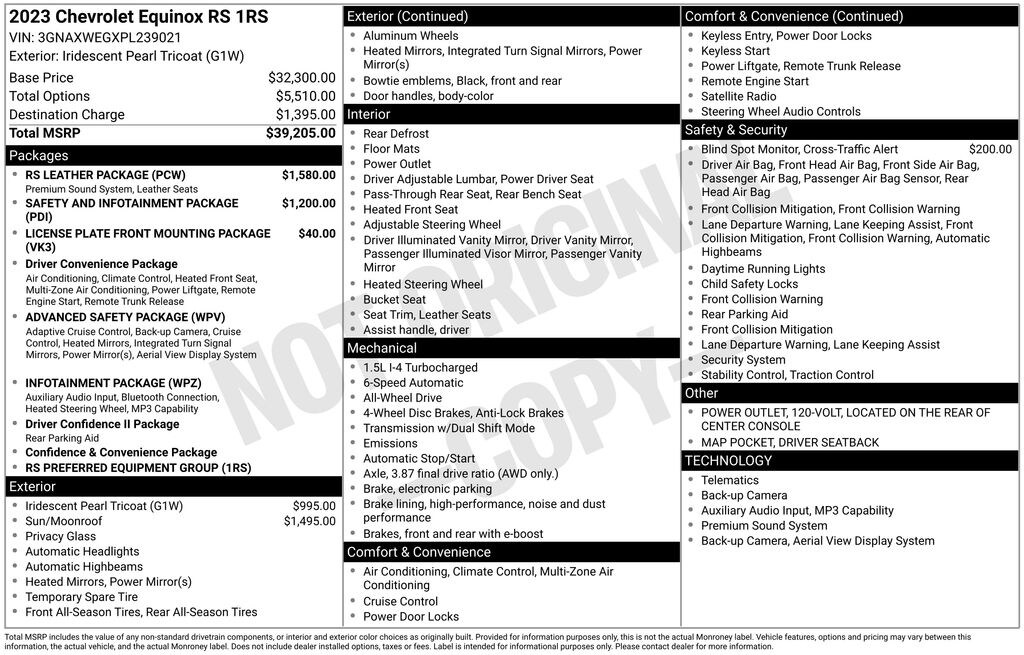 Used 2023 Chevrolet Equinox RS SUV