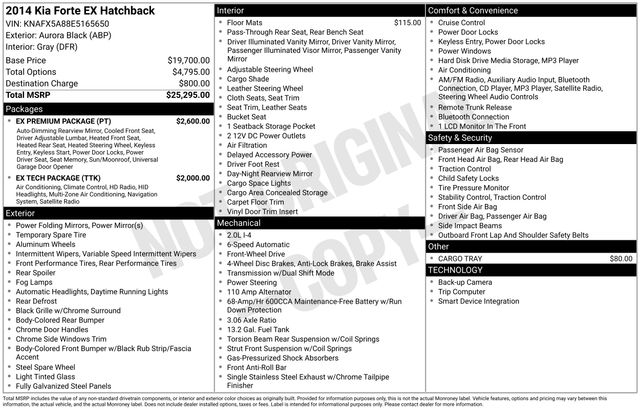 Used 2014 Kia Forte5 EX with VIN KNAFX5A88E5165650 for sale in Columbus, NE